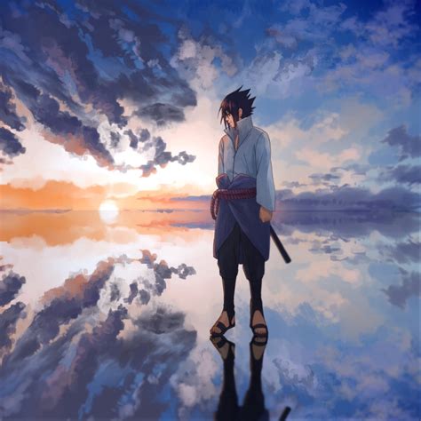 1080x1080 anime sasuke.